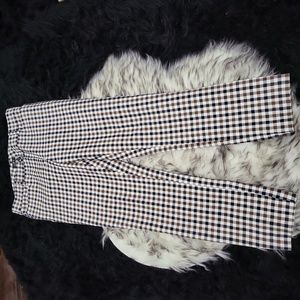 CUTE WOMENS LOFT PANTS SIZE 6 BROWN AND BLACK PLAID EXCELLENT CONDITION